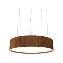 Load image into Gallery viewer, Cylindrical Small LED Pendant Light in Imbuia.