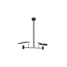 Load image into Gallery viewer, Dot Linear Pendant Light in American Walnut (2-Light).