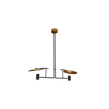 Load image into Gallery viewer, Dot Linear Pendant Light in Teak (2-Light).