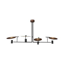 Load image into Gallery viewer, Dot Linear Pendant Light in American Walnut (4-Light).