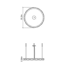 Load image into Gallery viewer, Facet LED Pendant Light - line drawing.