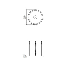 Load image into Gallery viewer, Frame LED Pendant Light - line drawing.