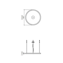 Load image into Gallery viewer, Frame LED Pendant Light - line drawing.