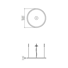 Load image into Gallery viewer, Frame LED Pendant Light - line drawing.
