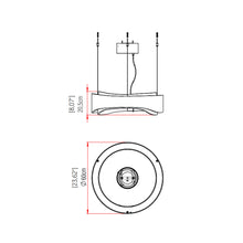 Load image into Gallery viewer, Horizon LED Pendant Light - line drawing.