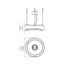 Load image into Gallery viewer, Horizon LED Pendant Light - line drawing.