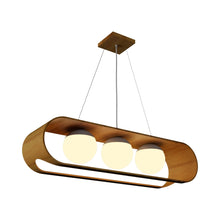 Load image into Gallery viewer, Sfera Linear Pendant Light in Louro Freijo.