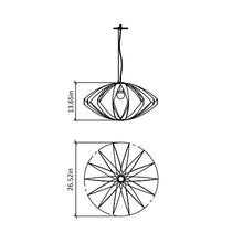 Load image into Gallery viewer, Versatile Pendant Light - line drawing.