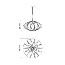 Load image into Gallery viewer, Versatile Pendant Light - line drawing.