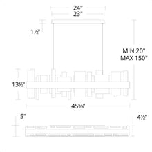Load image into Gallery viewer, Acropolis LED Chandelier- line drawing.