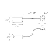 Load image into Gallery viewer, Aether 3.5 Inch Adjustable and Wall Wash Remodel Recessed Housing - line drawing.