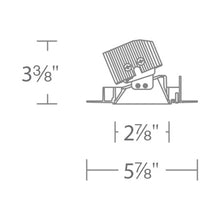 Load image into Gallery viewer, Aether 3.5 Inch Adjustable Trimless Round Downlight LED Recessed Trim - line drawing.