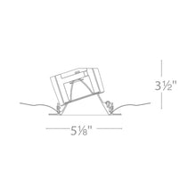 Load image into Gallery viewer, Aether 3.5 Inch Adjustable Trimless Square Downlight LED Recessed Trim - line drawing.