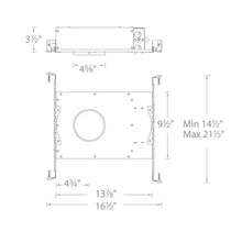 Load image into Gallery viewer, Aether 3.5 Inch Wall Wash Round LED Recessed Trim - line drawing.