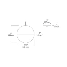 Load image into Gallery viewer, Akova Grande Pendant Light - line drawing.