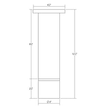 Load image into Gallery viewer, ALC™ LED Flush Mount Ceiling Light - line drawing.