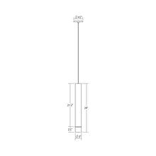 Load image into Gallery viewer, ALC™ LED Pendant Light - line drawing.