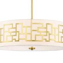 Load image into Gallery viewer, Alecia's Necklace Drum Pendant Light Detail.