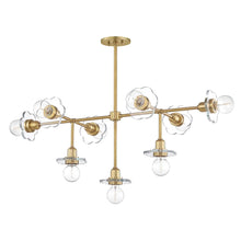 Load image into Gallery viewer, Alexa Chandelier in Aged Brass/9-Light.