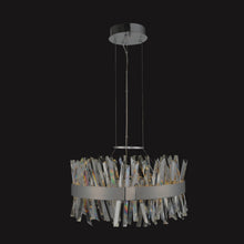 Load image into Gallery viewer, Glacier LED Round Pendant Light in Detail.