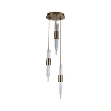 Load image into Gallery viewer, Lucca Multi Light Pendant Light in Brushed Champagne Gold (3-Light).
