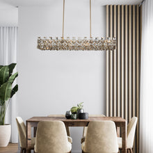 Load image into Gallery viewer, Piazze Linear Pendant Light in living room.