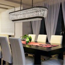 Load image into Gallery viewer, Terzo Linear Pendant Light in dining room.
