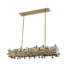 Load image into Gallery viewer, Vermeer Linear Pendant Light in Brushed Champagne Gold (8-Light).