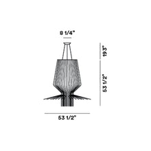Load image into Gallery viewer, Allegro Assai Suspension Light - line drawing.