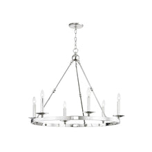 Load image into Gallery viewer, Allendale Chandelier in 6-Light/Polished Nickel.