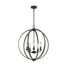 Load image into Gallery viewer, Allier Outdoor Chandelier in Grey.