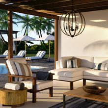 Load image into Gallery viewer, Allier Outdoor Chandelier in living room.