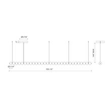 Load image into Gallery viewer, Akoya LED Linear Pendant Light - line drawing.