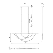 Load image into Gallery viewer, Aryas LED Linear Pendant Light - line drawing.