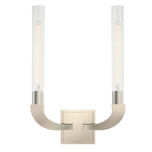 Load image into Gallery viewer, Flute Wall Light in Polished Nickel.