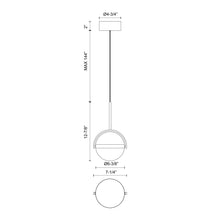 Load image into Gallery viewer, Globo LED Mini Pendant Light - line drawing.