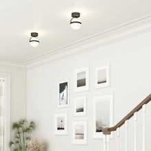 Load image into Gallery viewer, Globo LED Semi Flush Mount Ceiling Light in living room.