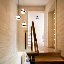 Load image into Gallery viewer, Globo LED Semi Flush Mount Ceiling Light in living room.