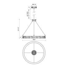 Load image into Gallery viewer, Kensington LED Pendant Light - line drawing.
