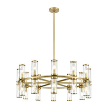 Load image into Gallery viewer, Revolve Chandelier in 24-Light/12.63-Inch/Natural Brass