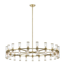 Load image into Gallery viewer, Revolve Chandelier in 42-Light/12.63-Inch/Natural Brass.