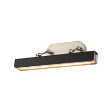 Load image into Gallery viewer, Valise LED Picture Light in Medium/Aged Nickel/Tuxedo Leather .