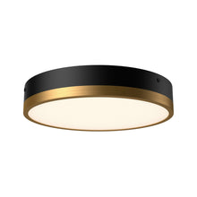 Load image into Gallery viewer, Adelaide LED Flush Mount Ceiling Light in Aged Gold/Matte Black (Small).