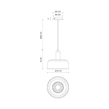 Load image into Gallery viewer, Adriano Pendant Light - line drawing.