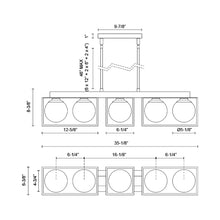 Load image into Gallery viewer, Amelia Linear Pendant Light - line drawing.