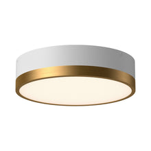 Load image into Gallery viewer, Brisbane Flush Mount Ceiling Light in Aged Gold/White (Large).