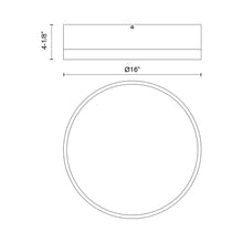 Load image into Gallery viewer, Brisbane Flush Mount Ceiling Light - line drawing.