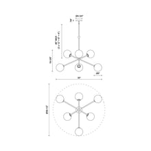Load image into Gallery viewer, Cassia Chandelier - line drawing.