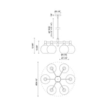 Load image into Gallery viewer, Castilla Chandelier - line drawing.