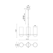 Load image into Gallery viewer, Cyrus Linear Pendant Light - line drawing.